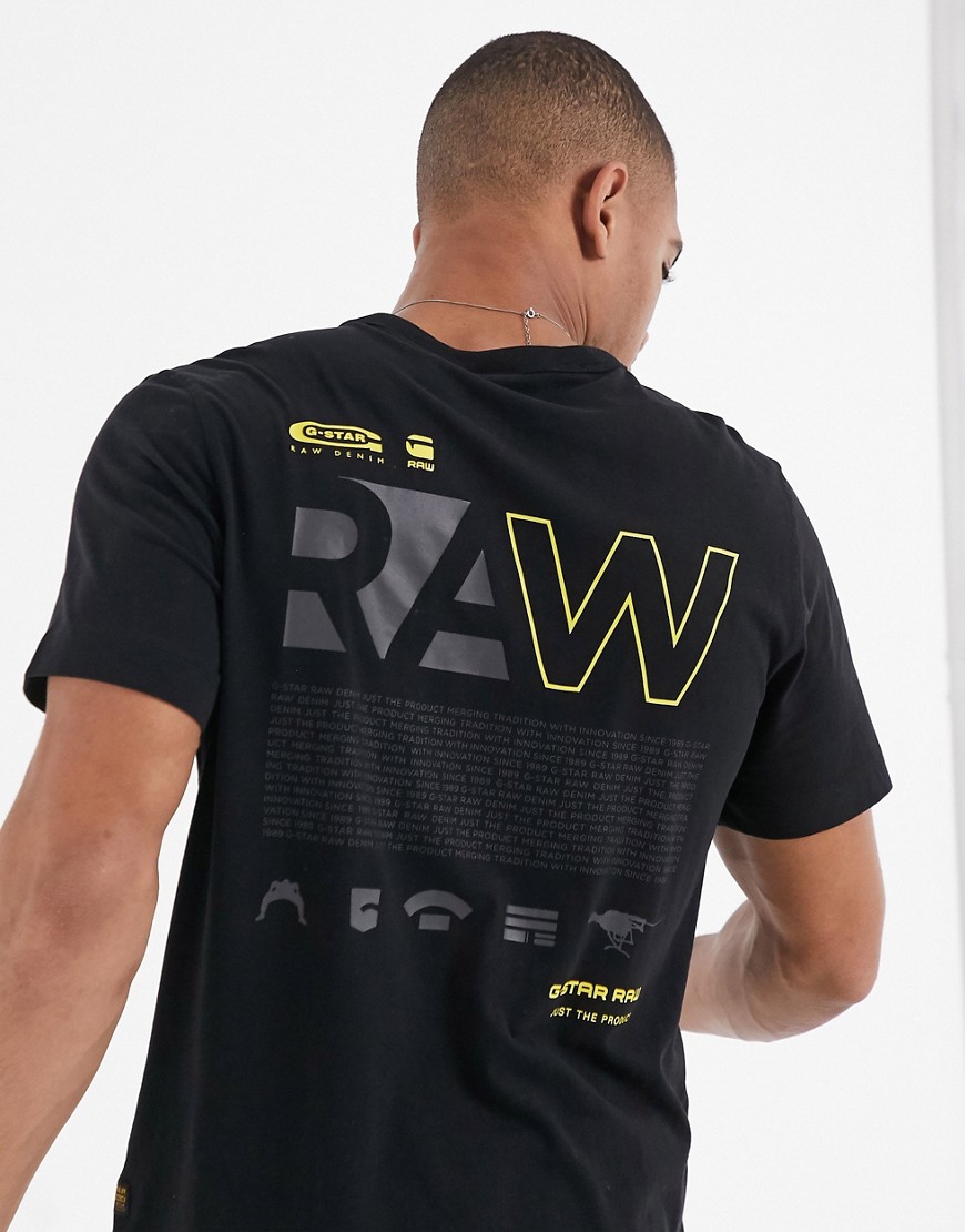 G-star Raw Back Graphic Print T-shirt In Black