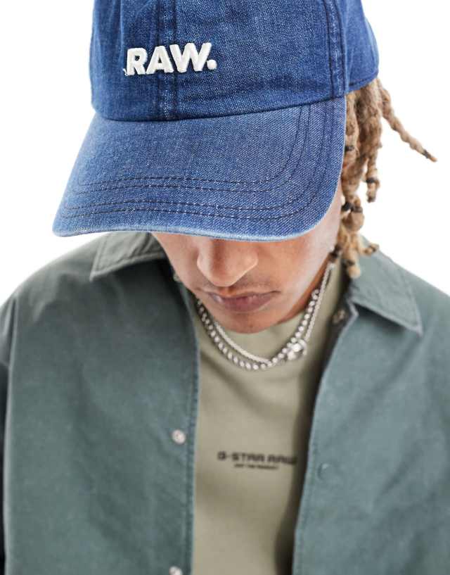 G-Star - raw denim baseball cap in midwash blue