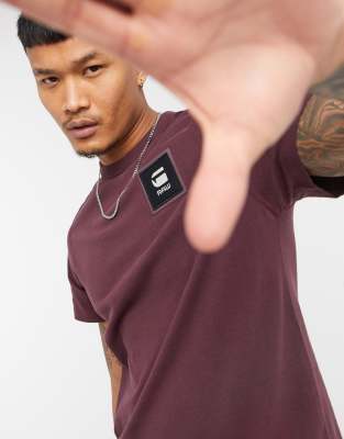 burgundy g star shirt