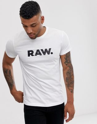 G-Star Raw logo t-shirt in white | ASOS