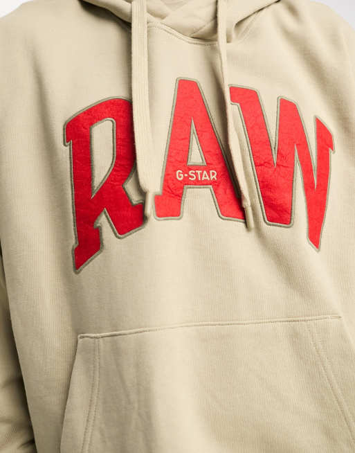 G-Star Raw hoodie beige oversized ASOS in university 