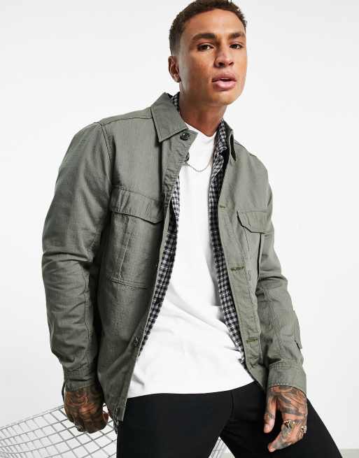 G-Star relaxed overshirt in khaki | ASOS