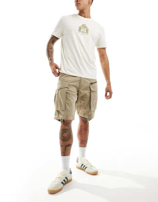 G-Star - Rovic - Afslappede cargobukser i beige