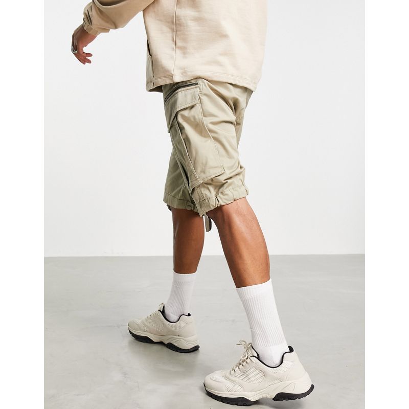 X1d3v Designer G-Star - Rovic - Pantaloncini cargo color pietra