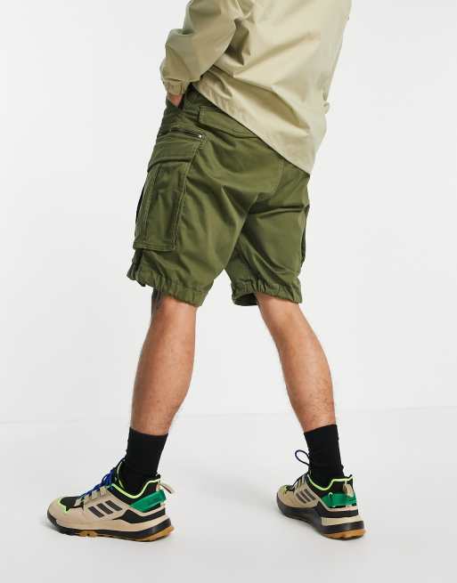 G Star Rovic relaxed fit cargo shorts with zip detail in khaki ASOS