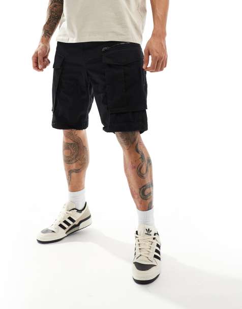 G-Star – Rovic – Svarta avslappnade cargoshorts - view 1