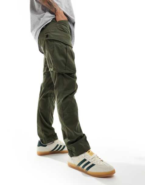 G-Star - Rovic - Tapered cargobukser med 3D-detaljer i kakigrøn i regular fit - view 1
