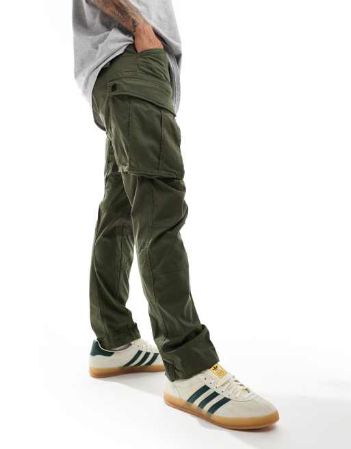 G-Star - Rovic - Tapered cargobukser med 3D-detaljer i kakigrøn i regular fit