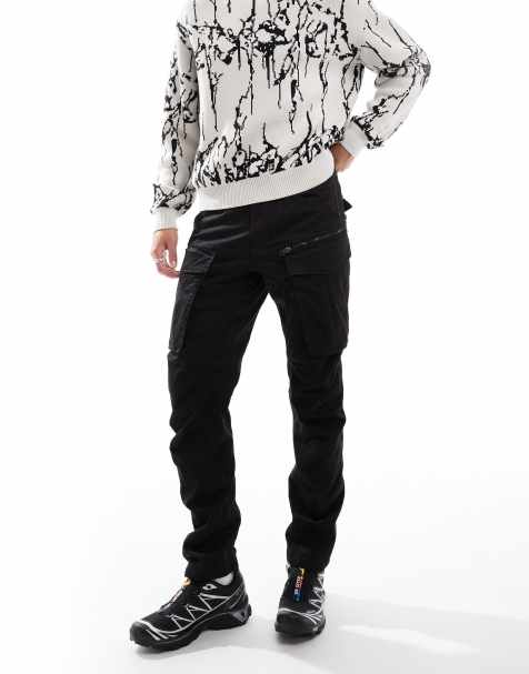 G-Star - Rovic - Tapered sorte cargobukser i regular fit - view 1