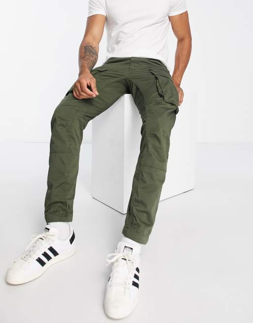 G star raw rovic tapered clearance trousers green