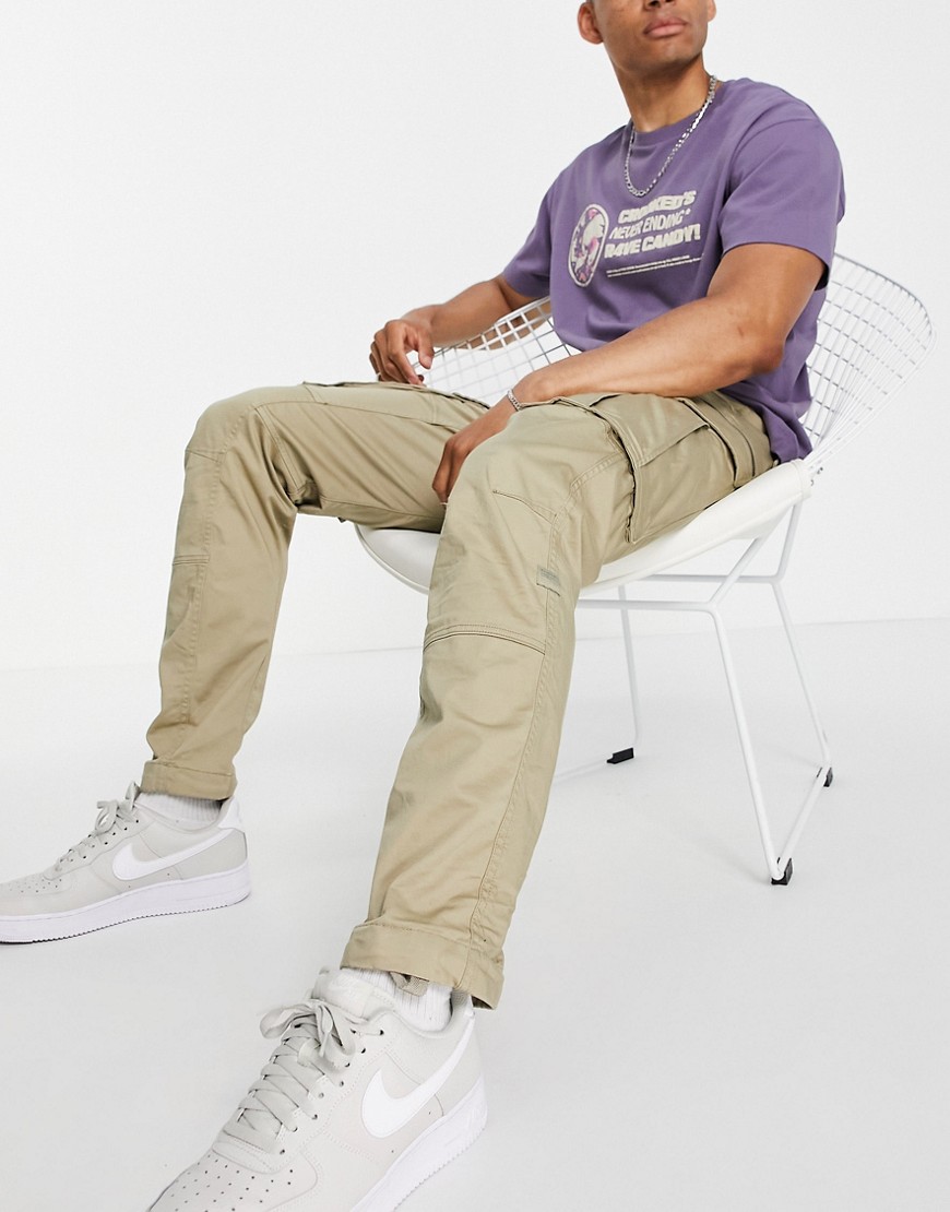 G-Star rovic zip cargo pants in stone-Neutral