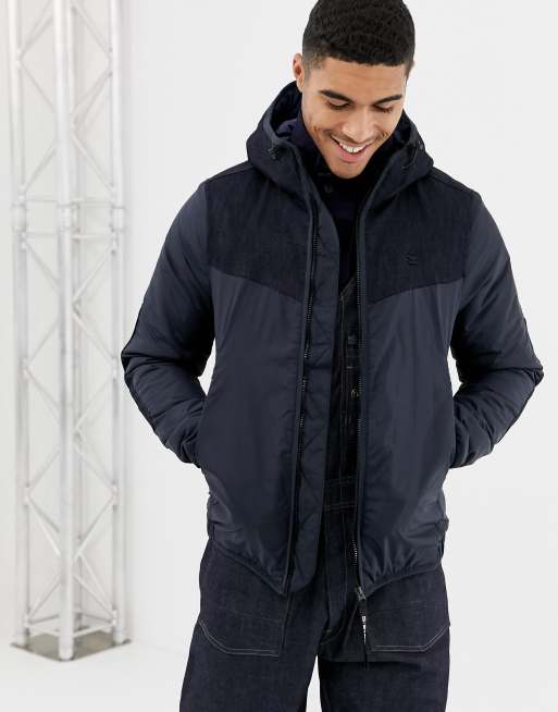 G-Star setscale padded windbreaker jacket with hood in navy | ASOS