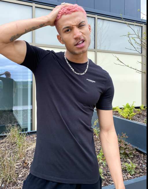 G-Star slim fit logo t-shirt in black ASOS
