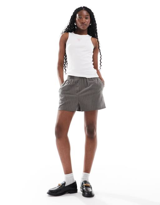 G-Star - Smal tanktop med ribber i offwhite med racerryg, 3 af 4