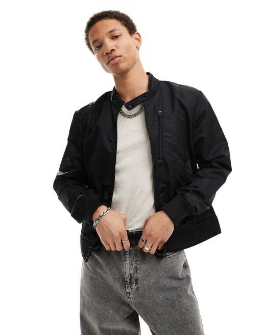 G-Star - Sort bikerjakke i nylon