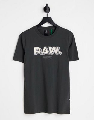 Nouveau G-Star - T-shirt à logo Raw et point - Gris