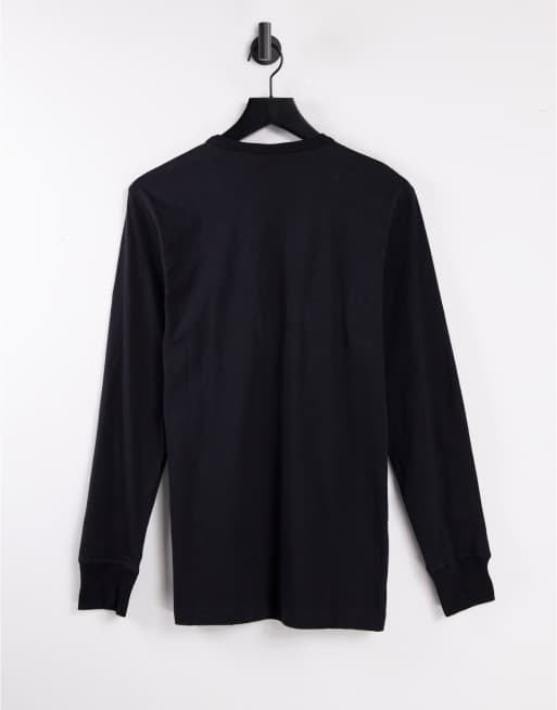 G-Star - T-shirt a maniche lunghe nera con piccolo logo, 2 di 4