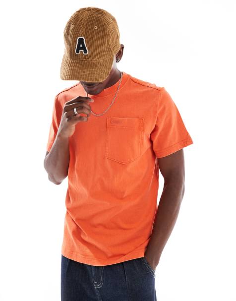 G-Star – T-Shirt in überfärbtem, gewaschenem Orange - view 1