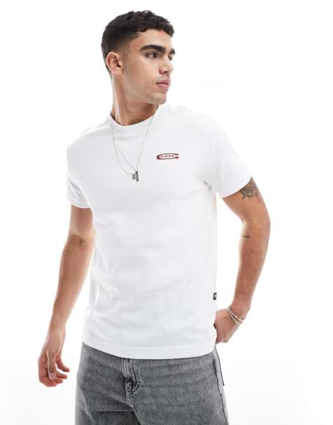 G-Star t-shirt in white with scaffolding back print - view 1
