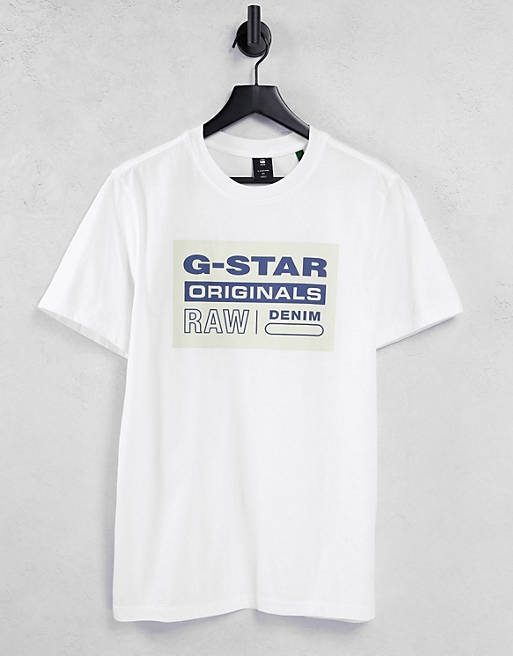 G-Star t-shirt with originals logo in white 