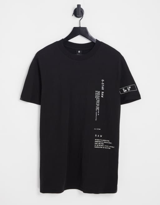 G-Star text logo t-shirt in black | ASOS