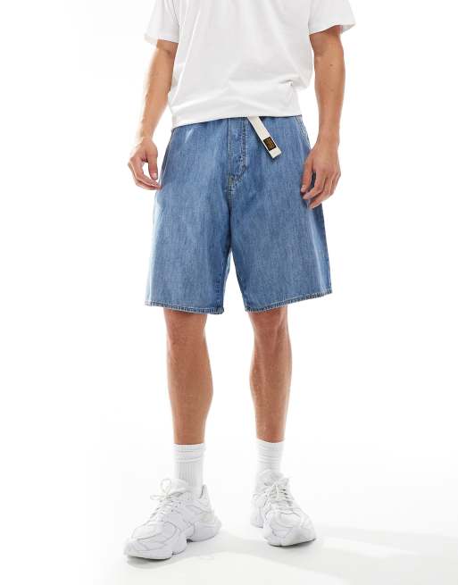 G-Star - Travail - Short en jean baggy - Bleu moyen délavé