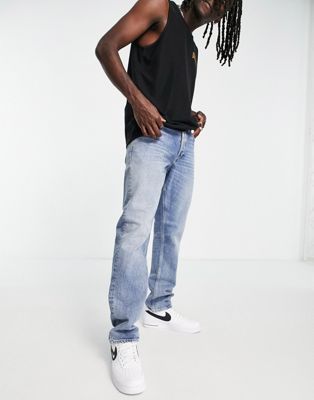G-Star triple a straight leg jeans in light wash