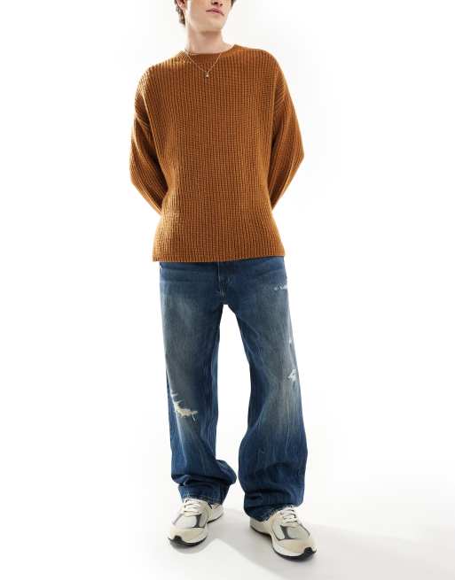 G-Star - Type 96 - Jeans ampi blu lavaggio medio con dettagli invecchiati