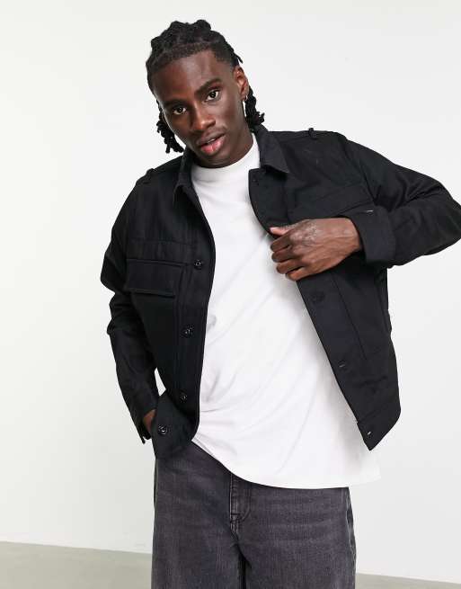 G-Star utility flap pocket jacket in black | ASOS