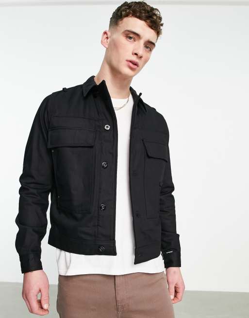 G-Star utility flap pocket jacket in black | ASOS