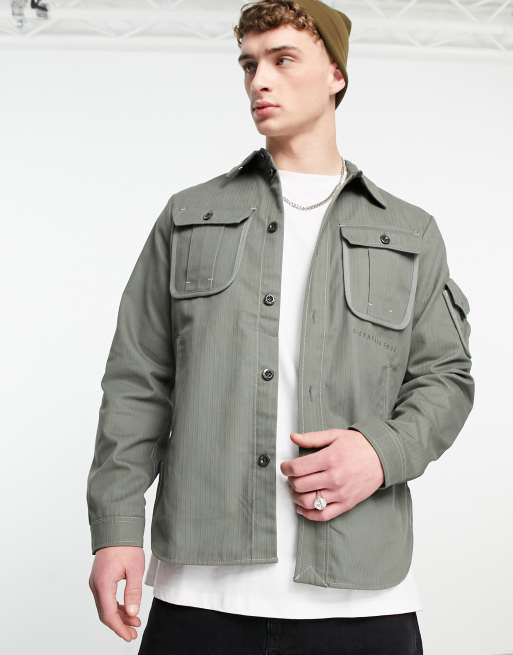 G-Star utility overshirt in khaki | ASOS