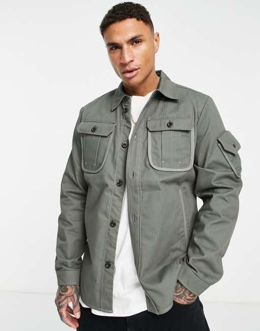 G-Star utility overshirt in khaki | ASOS