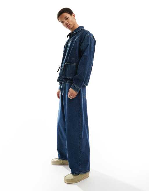 G-Star - Veste d'entraîneur fonctionnelle en denim - Bleu moyen délavé
