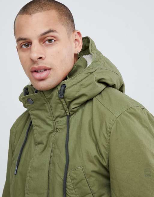 G Star Vodan teddy lined parka in green