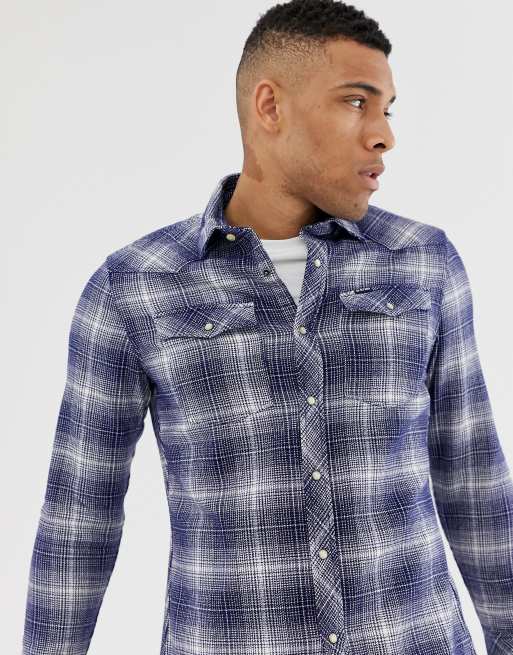 Off white outlet blue check shirt