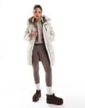 [G-Star] G-Star Whistler padded parka jacket in beige-Neutral M Beige