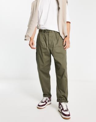 G-Star Worker relaxed fit pants in khaki-Green