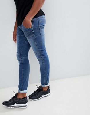 G-Star 5620 3d skinny-jeans halvvejs gammelspøjs-Blå