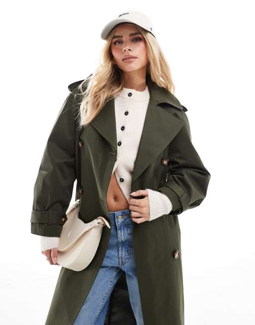 Gabardina caqui con cinturón de Miss Selfridge Petite, 2 de 4