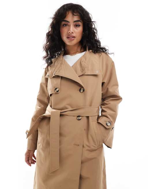 Gabardina color camel con forro guateado de Vero Moda, 2 de 4