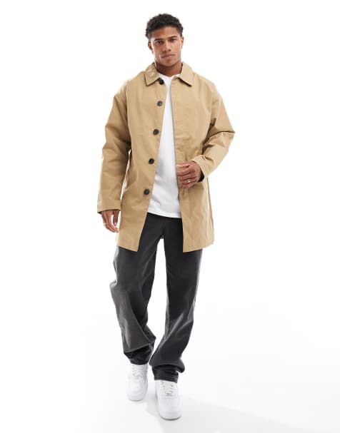 Gabardina color camel impermeable de Jack & Jones - view 1