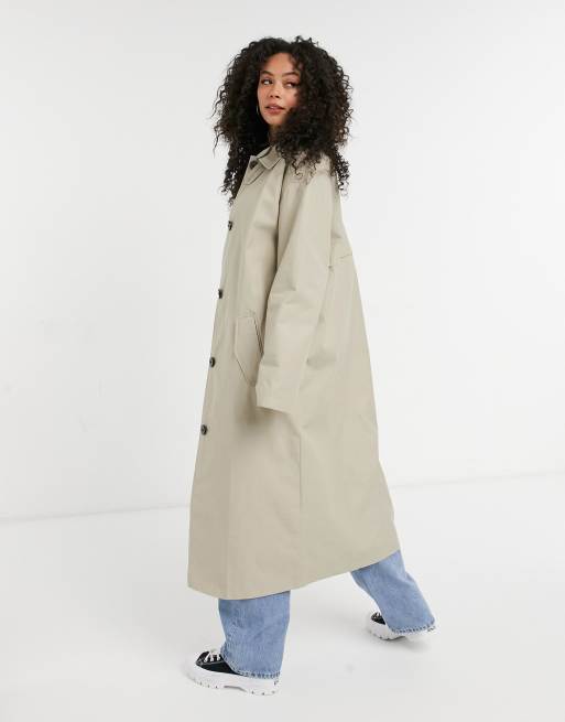 Gabardina color piedra extragrande de estilo boyfriend Hero de ASOS DESIGN Tall, 2 de 4