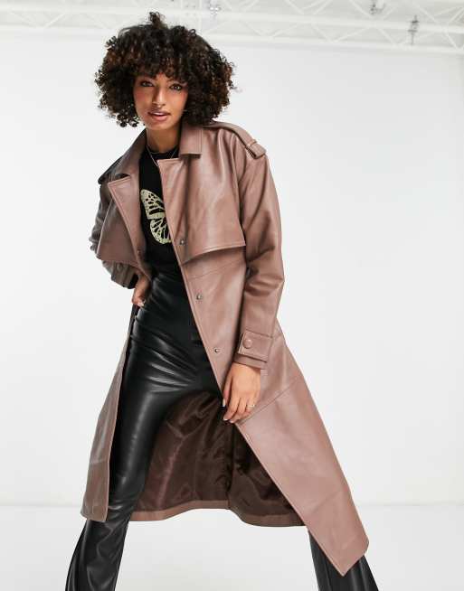 Gabardina color topo de cuero de Bolongaro Trevor