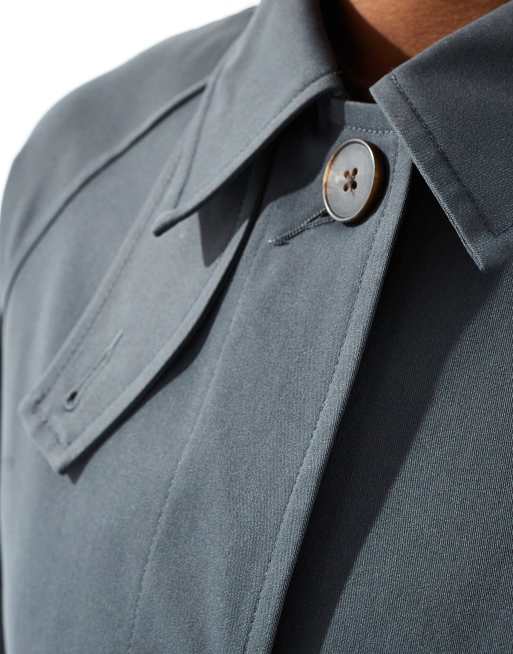 Gabardina corta azul marino de ASOS DESIGN, 3 de 4
