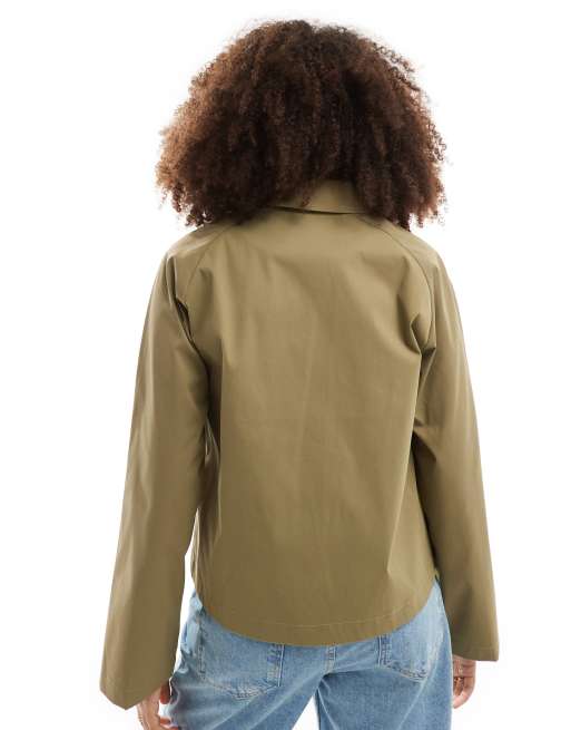 Gabardina corta caqui de ONLY, 3 de 4