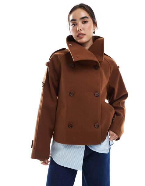 Gabardina de vestir corta color óxido de ASOS DESIGN - view 1