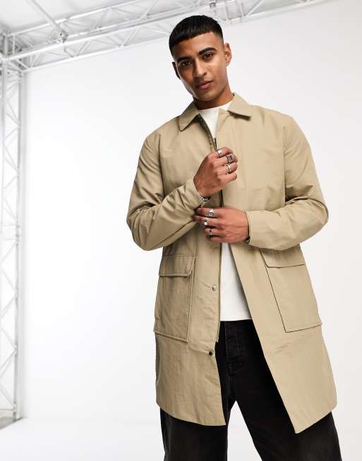 Gabardina larga beis de Only & Sons 