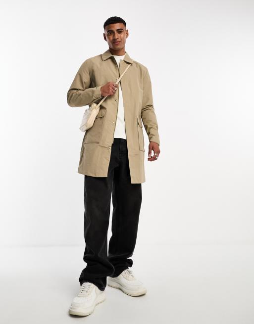Gabardina larga beis de Only & Sons , 2 de 4