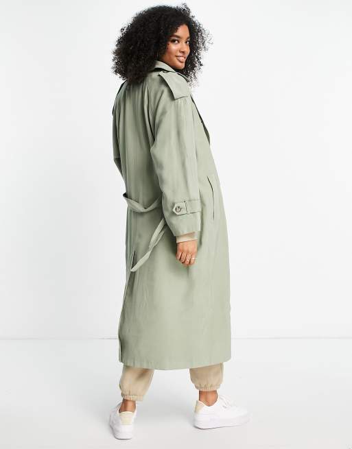 Gabardina larga color salvia de Topshop, 3 de 4