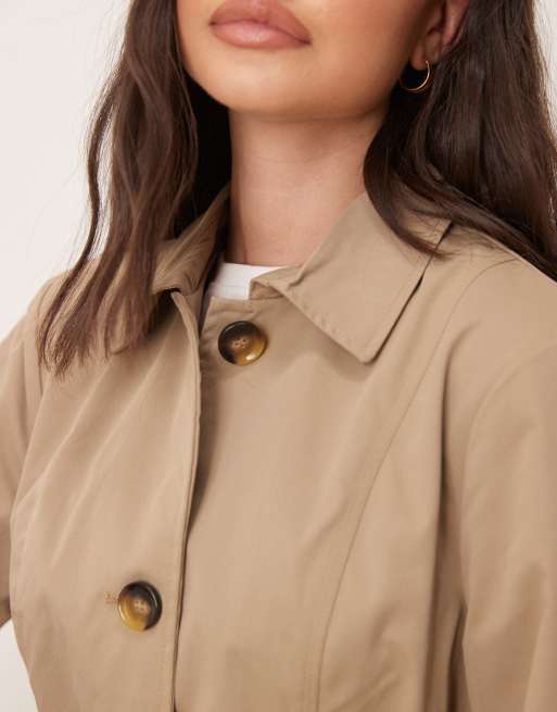 Gabardina marrón claro de JDY, 3 de 4